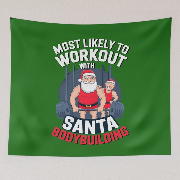 Item preview, Most Likely To WorkOut With Santa Bodybuilding designed and sold by box-artshop.