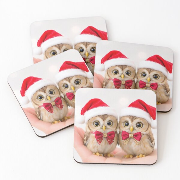 Item preview, Christmas Owls Standing in the Palm of a Hand designed and sold by acceleratorhams.