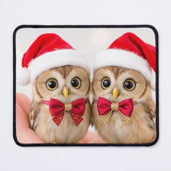 Item preview, Christmas Owls Standing in the Palm of a Hand designed and sold by acceleratorhams.