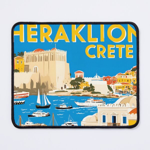 Item preview, Heraklion Crete Greece Vintage Travel Retro Tourism designed and sold by TravelersGems.