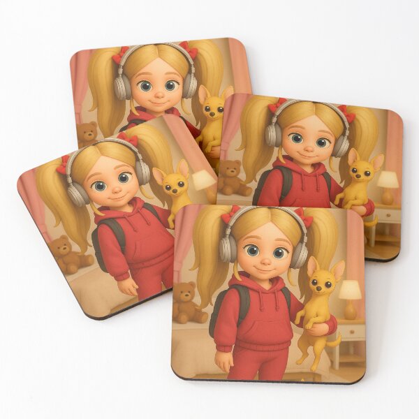 Item preview, 3D girl and her puppies designed and sold by RossyCreaciones.