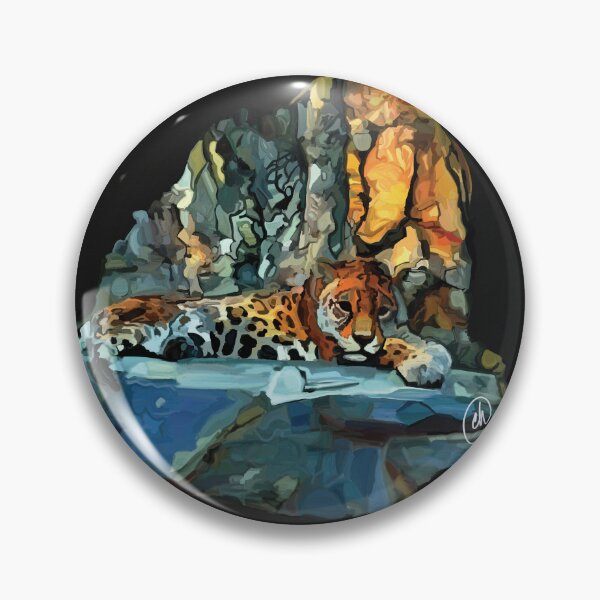Item preview, Lounging Leopard black background designed and sold by DragonDreamzzz.