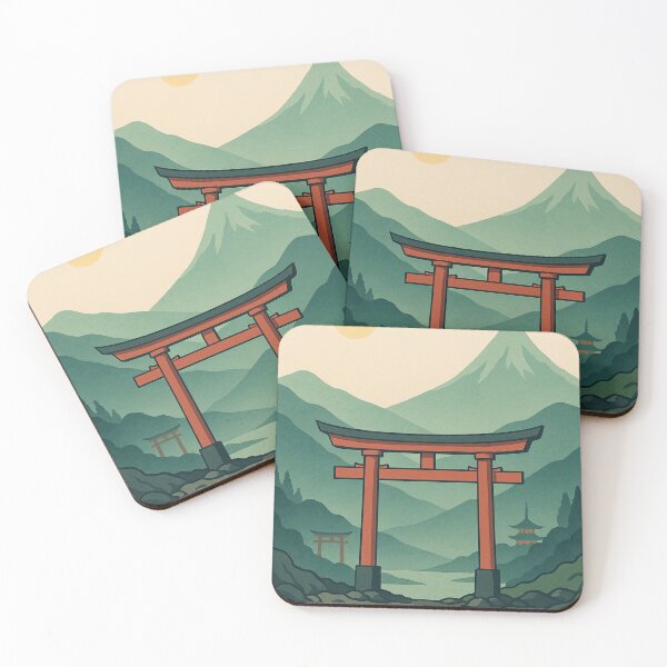 Item preview, Torii tra le Montagne – Giappone Minimalista designed and sold by TsunamyPrints.