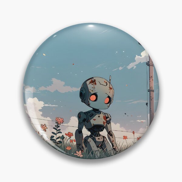 Item preview, Sad Robot Flower Field Quiet Reflection designed and sold by Ledsor.