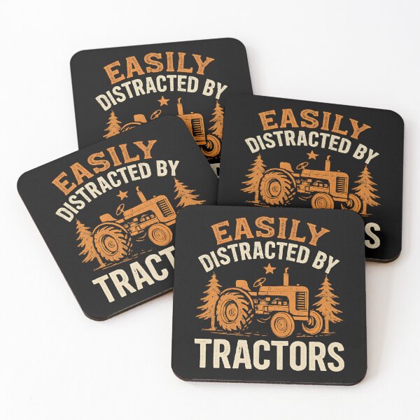 Item preview, Easily Distracted By Tractors | Funny Farmer Tractor designed and sold by tmerchtrends.
