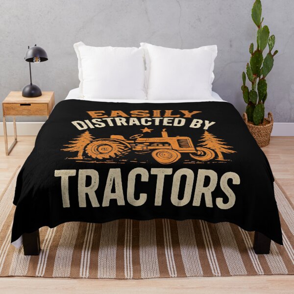 Item preview, Easily Distracted By Tractors | Funny Farmer Tractor designed and sold by tmerchtrends.