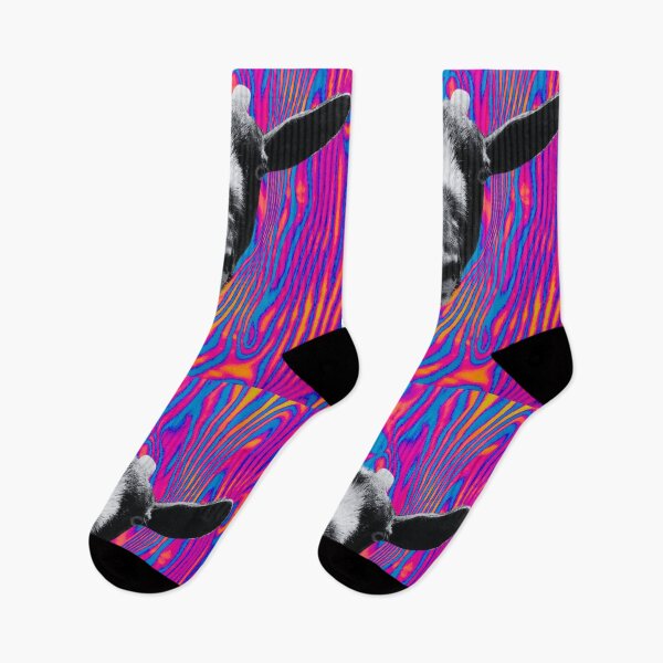 Item preview, Floating goat head - black and white - trippy background designed and sold by Dryft7.