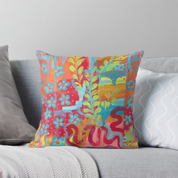 Item preview, pink abstract patterns painting designed and sold by madebyceciliab.
