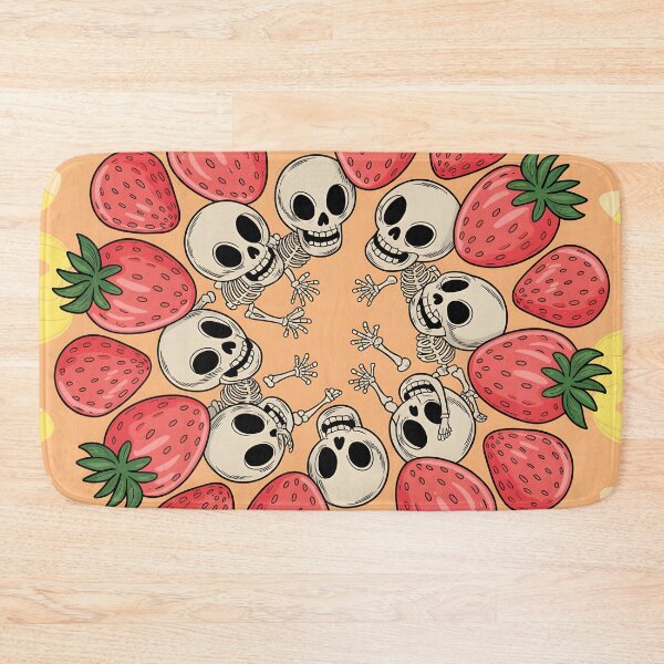 Item preview, Summerween Pattern Strawberry Skulls designed and sold by WhimsicalThredz.