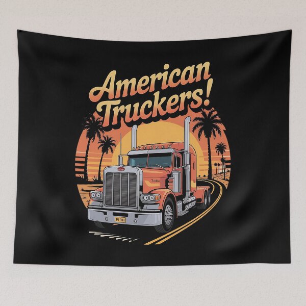 Artikelvorschau, Amerikanische Trucker - Highway Truck - Keep Trucking - Chrome Dreams - Asphalt Cowboy - Truck Stop - Truck Driver - American Trucking entworfen und verkauft von JansenGS.