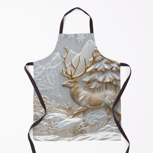 Item preview, Majestic golden deer in the snowy forest designed and sold by MargaretWiktor.