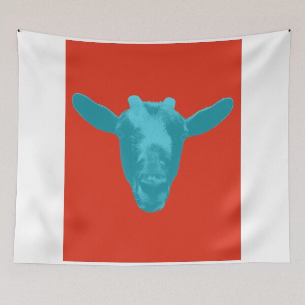 Item preview, Floating goat head - complimentary colors 1 designed and sold by Dryft7.