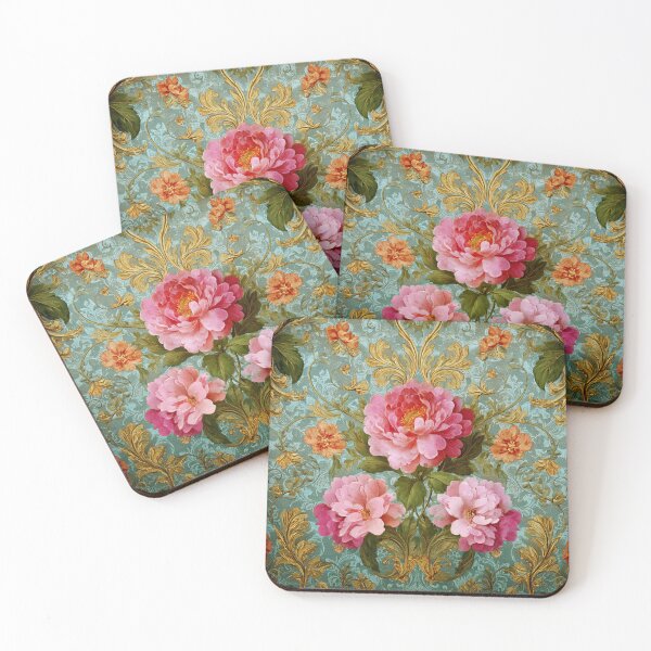 Item preview, Decoupage Vintage Pink Flowers Damask 1900 Victorian designed and sold by GrinGalore.