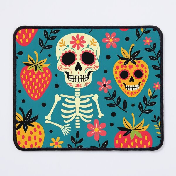 Item preview, Skull and Strawberries – Spooky Summerween Pattern designed and sold by WhimsicalThredz.