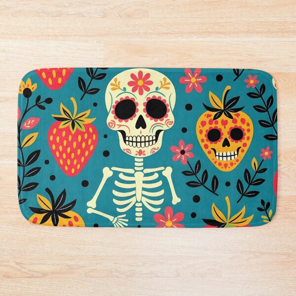 Item preview, Skull and Strawberries – Spooky Summerween Pattern designed and sold by WhimsicalThredz.