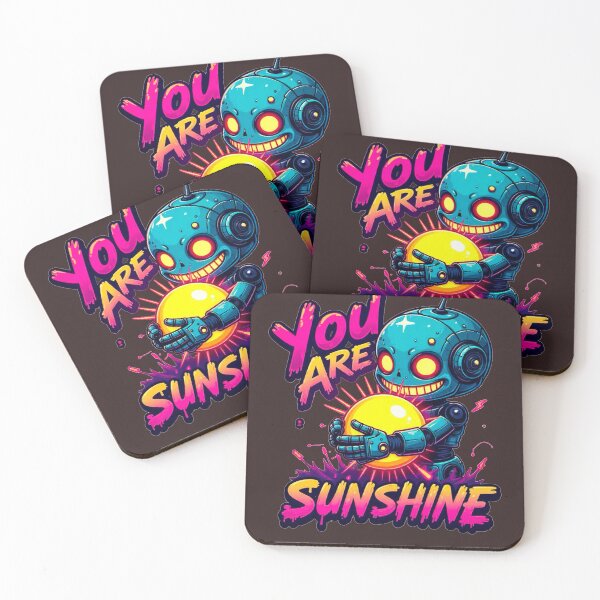 Item preview, You Are My Sunshine – Cyber Robot Hugging Sun T-shirt Design designed and sold by Thaivi Design.