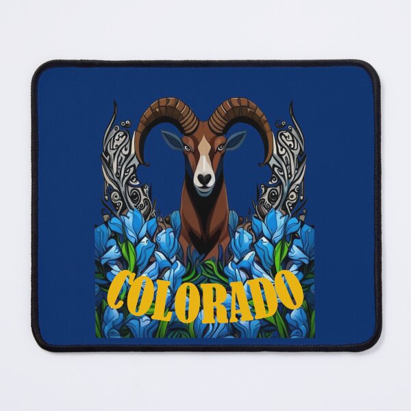 Item preview, Colorado Bighorn Sheep With Blue Columbine Flowers designed and sold by taiche.