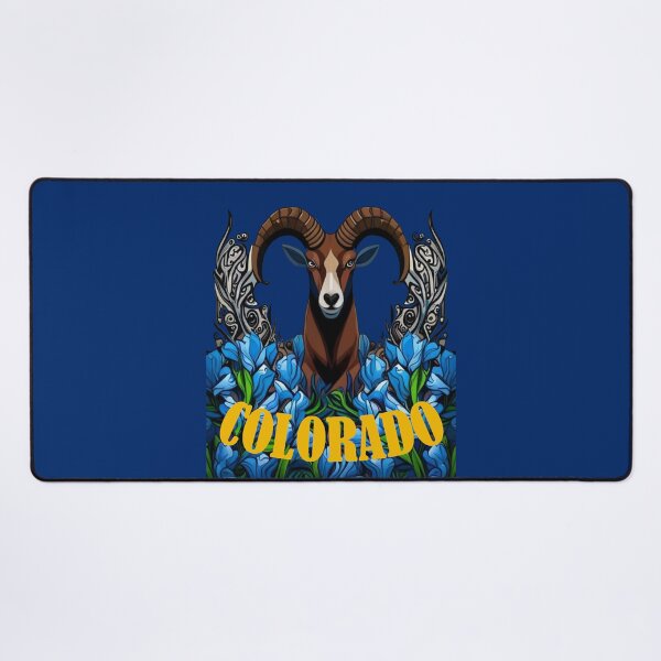 Item preview, Colorado Bighorn Sheep With Blue Columbine Flowers designed and sold by taiche.