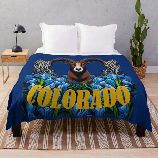 Item preview, Colorado Bighorn Sheep With Blue Columbine Flowers designed and sold by taiche.