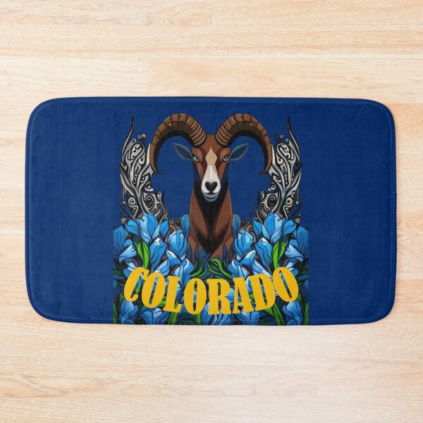 Item preview, Colorado Bighorn Sheep With Blue Columbine Flowers designed and sold by taiche.