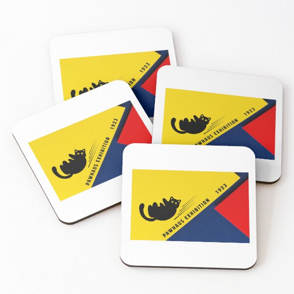 Item preview, Pawhaus exhibition black cat in Bauhaus art  designed and sold by FatBirdie.