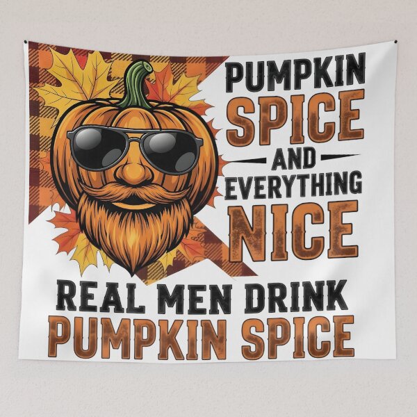 Item preview, Bearded Pumpkin Spice King - Autumn Vibes Hipster Fall Season Funny Quote Design designed and sold by AnnDesignStudio.