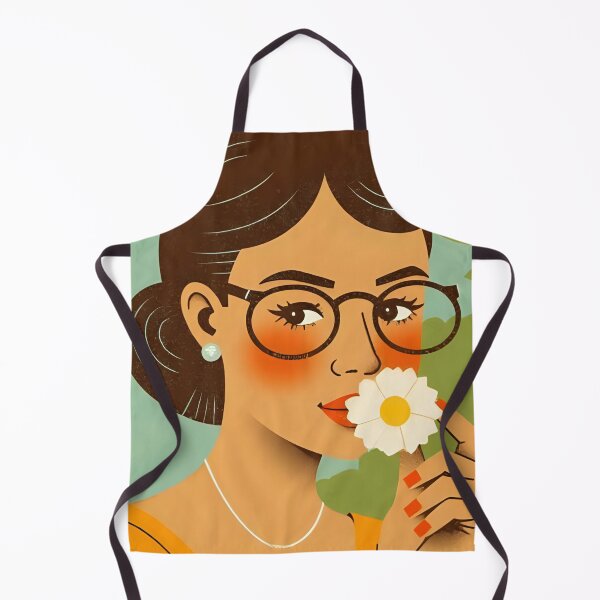 Item preview, Seeing with different eyes: visually impaired woman with glasses and elegant flowers designed and sold by CeciliaGomezArt.