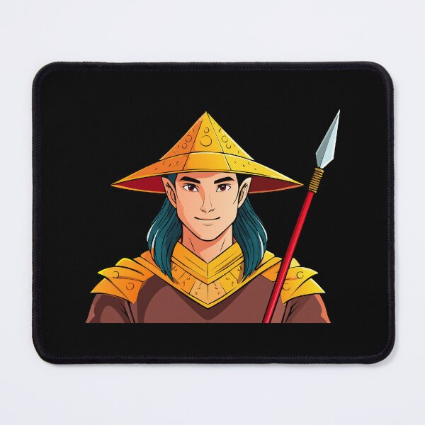 Item preview, Portrait of a man elf, fantasy elven warrior face with pointed ears and long black hair, elven warrior in a cap with a spear or lance designed and sold by Danler.