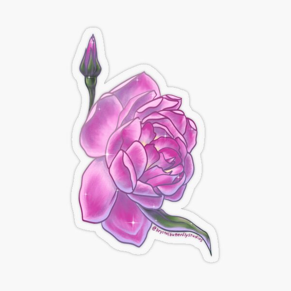 Item preview, Brilliant Pin Iceberg Rose (Transparent) designed and sold by KrystalHStudios.