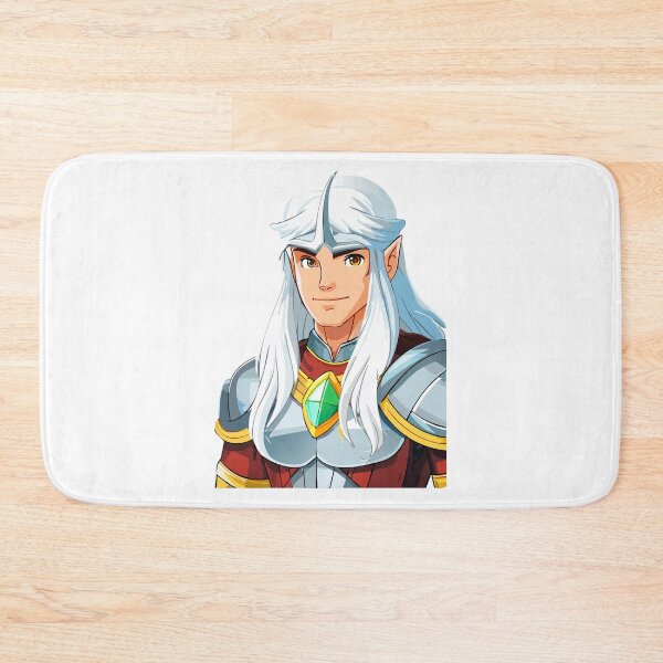 Item preview, Portrait of a man elf, fantasy elegant elven warrior face with pointed ears and long white hair designed and sold by Danler.