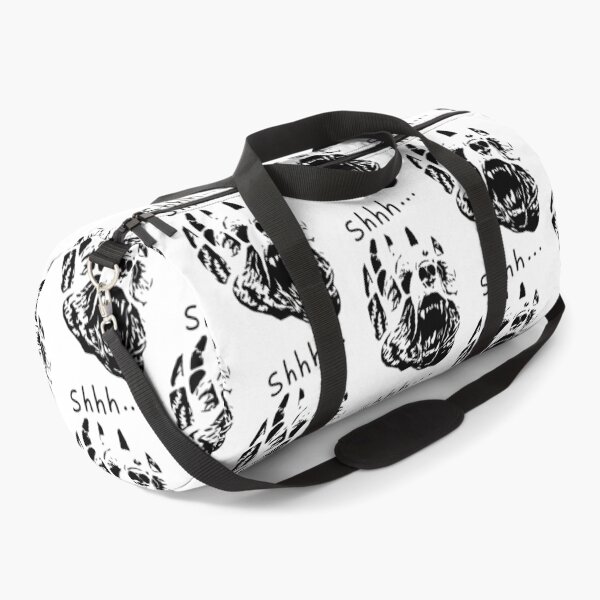 Item preview, Shhh... Roaring Bear Stencil – Bold Black & White Design designed and sold by MaverickMarks.