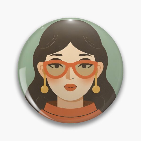 Item preview, Seeing with different eyes, visual impairment, vintage woman with red glasses designed and sold by CeciliaGomezArt.