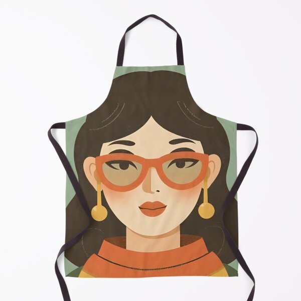 Item preview, Seeing with different eyes, visual impairment, vintage woman with red glasses designed and sold by CeciliaGomezArt.
