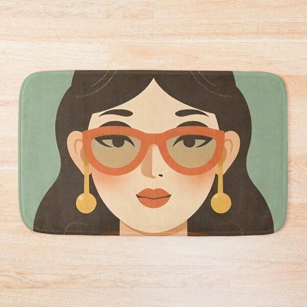 Item preview, Seeing with different eyes, visual impairment, vintage woman with red glasses designed and sold by CeciliaGomezArt.