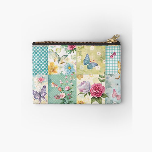 Item preview, Spring Patchwork blues and greens and butterfly things designed and sold by Ketique.