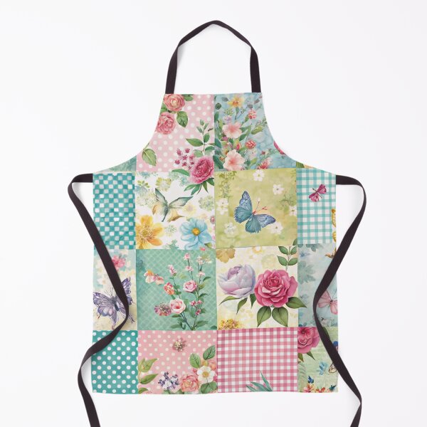 Item preview, Spring Patchwork blues and greens and butterfly things designed and sold by Ketique.