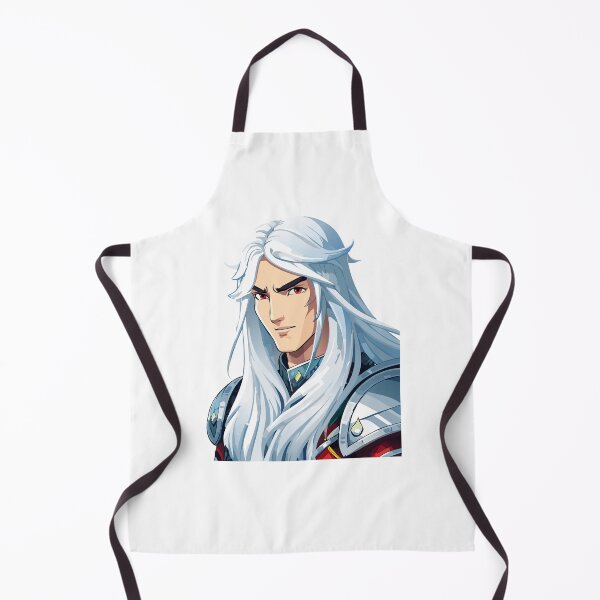 Item preview, Portrait of a man, fantasy elegant warrior face with long white hair designed and sold by Danler.