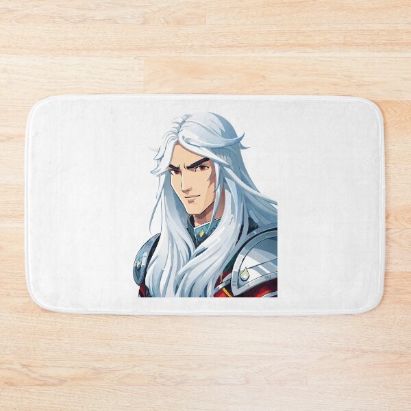 Item preview, Portrait of a man, fantasy elegant warrior face with long white hair designed and sold by Danler.