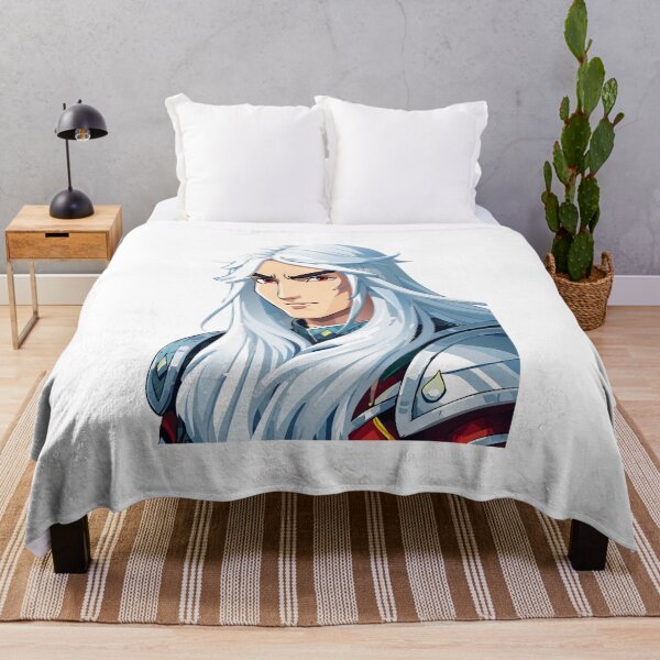 Item preview, Portrait of a man, fantasy elegant warrior face with long white hair designed and sold by Danler.