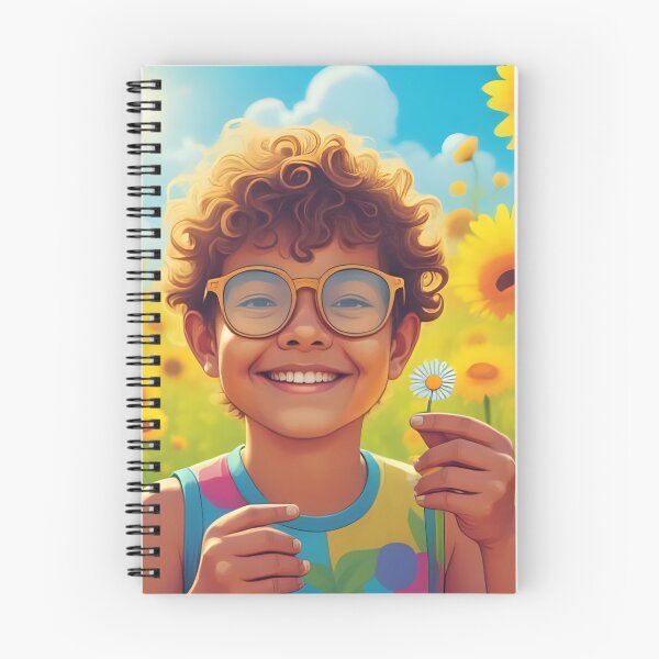 Item preview, Seeing with different eyes, visual impairment, child smiles in sunflowers designed and sold by CeciliaGomezArt.