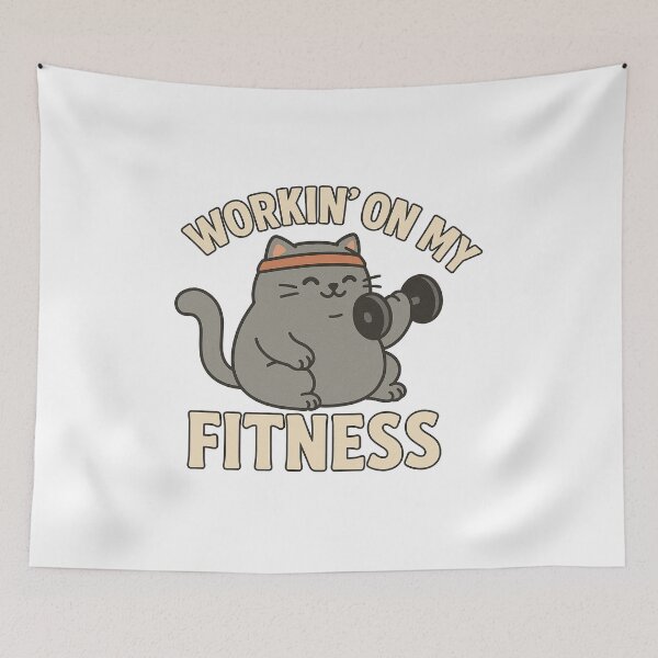 Item preview, Workin’ On My Fitness Cat designed and sold by FBA.