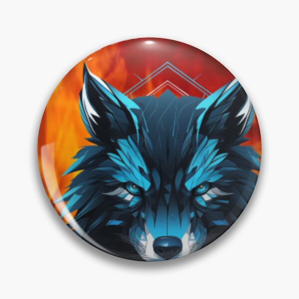 Item preview, Blue Fire Wolf – Eyes of the Wilderness Tribal  designed and sold by WAKYSHOP.