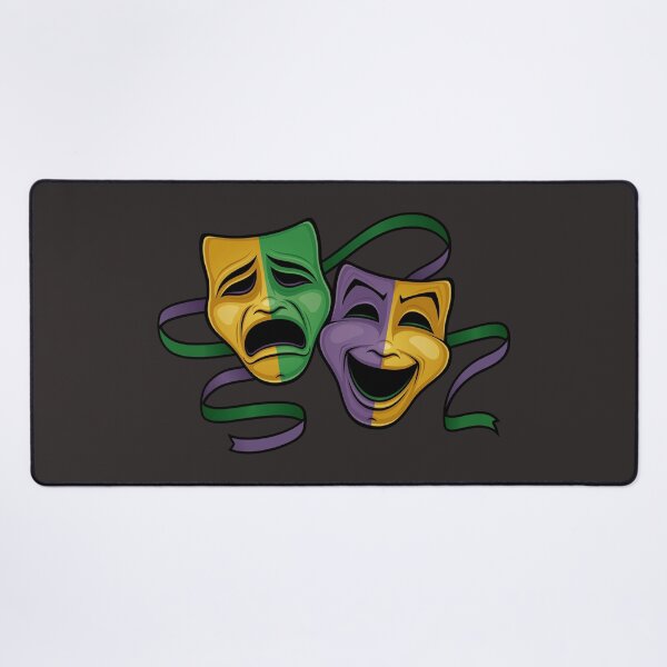 Item preview, Festive Mardi Gras Party Happy And Sad Theater Masks designed and sold by fizzgig.