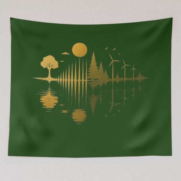 Item preview, Golden Nature Soundscape Reflection designed and sold by MugLifeCo.