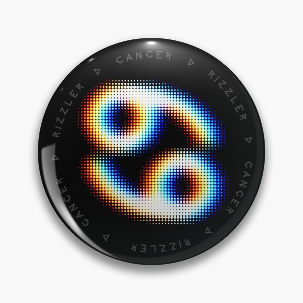 Item preview, Cancer Glitch – Halftone Zodiac Symbol in Emotional Static designed and sold by H Jonas.