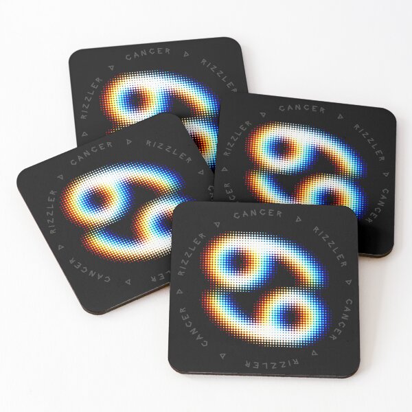 Item preview, Cancer Glitch – Halftone Zodiac Symbol in Emotional Static designed and sold by H Jonas.