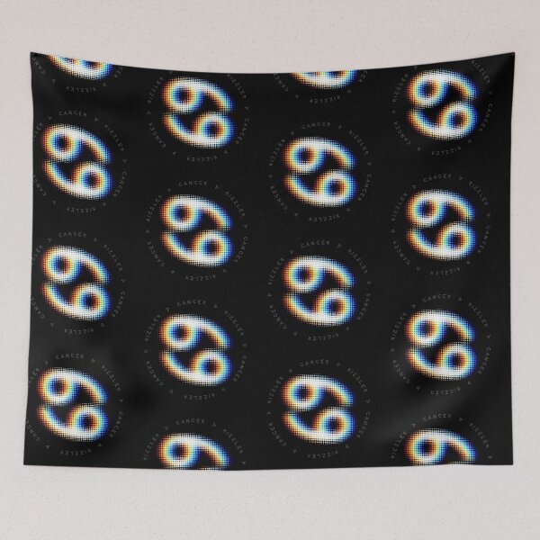 Item preview, Cancer Glitch – Halftone Zodiac Symbol in Emotional Static designed and sold by H Jonas.