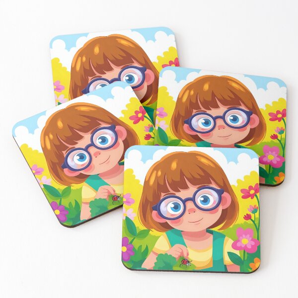 Item preview, Seeing with different eyes: visually impaired tender girl with glasses in kindergarten designed and sold by CeciliaGomezArt.