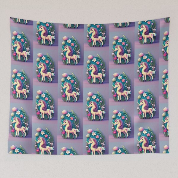 Item preview, Fantasy pony design in floral pastel shades designed and sold by HA-Design-Kunst.