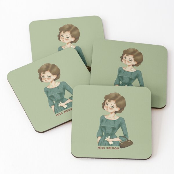 Item preview, Chibi Green Vintage Vietnamese Girl in Ao Dai  designed and sold by RosalinesEyes.